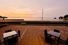 湯の児 海と夕やけ